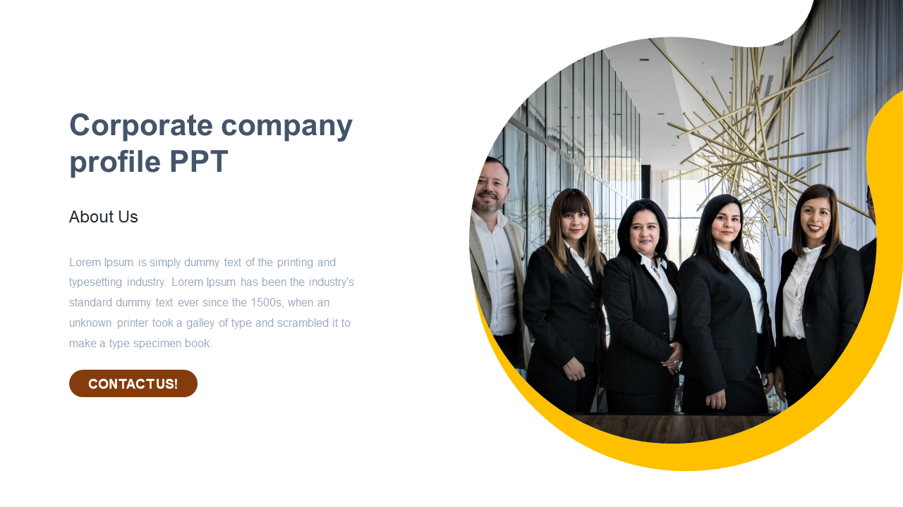 Best Corporate Company Profile PPT Template Design